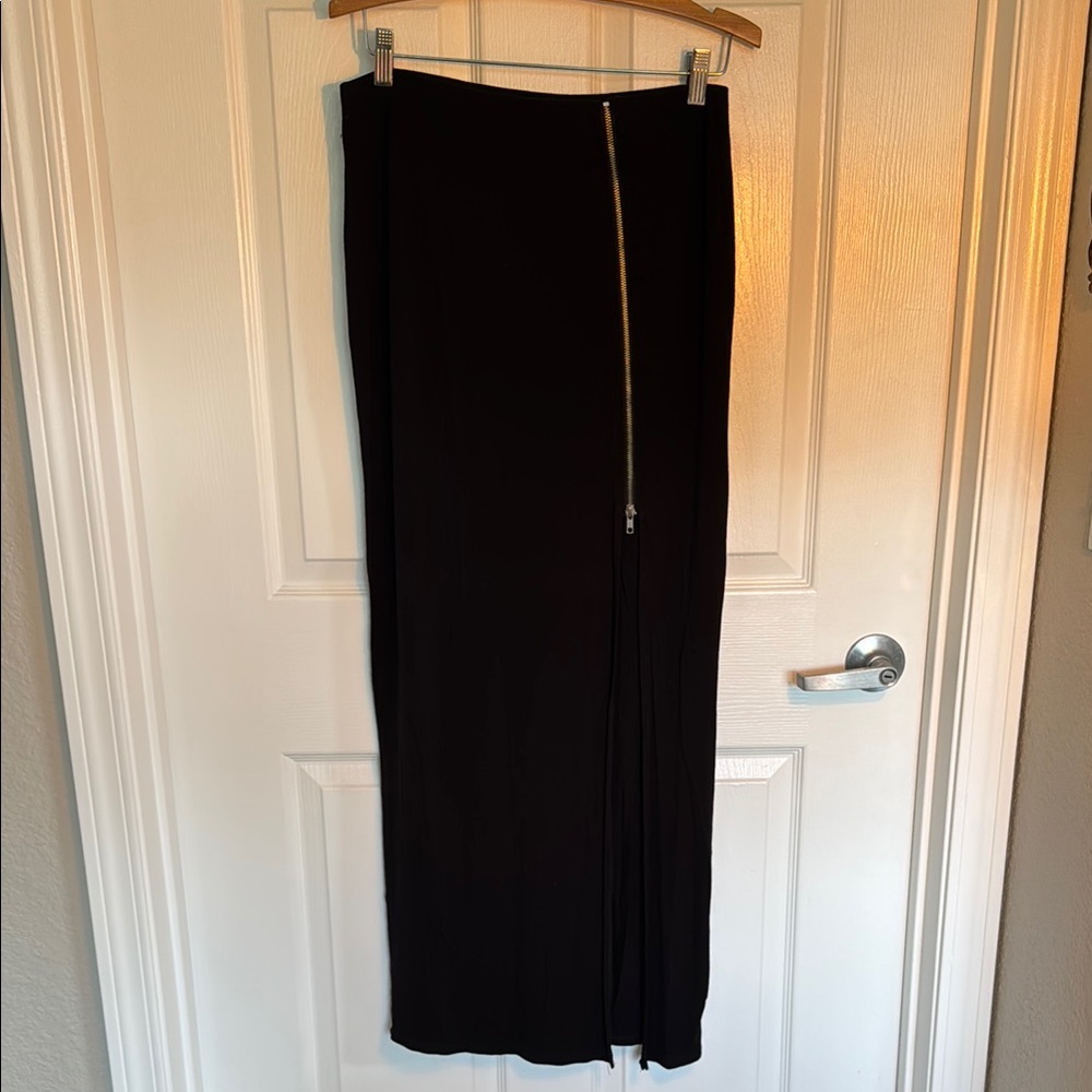 Cotton On Black Pencil Maxi Skirt with Zipper Slit